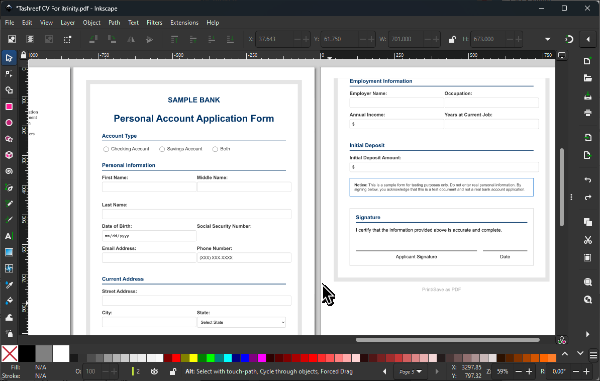 طرح ویرایش inkscape pdf