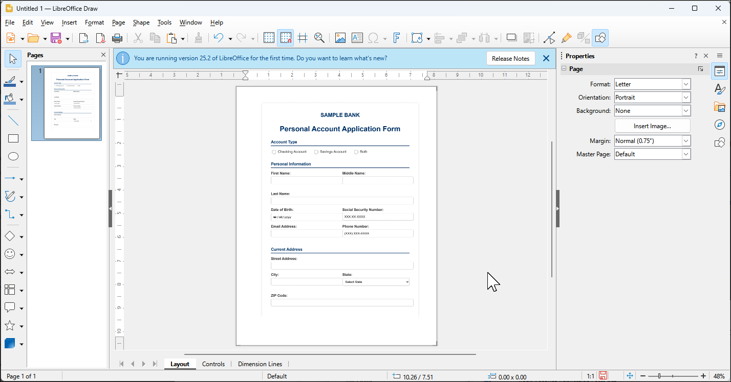 طرح ویرایش PDF Libreoffice قرعه کشی
