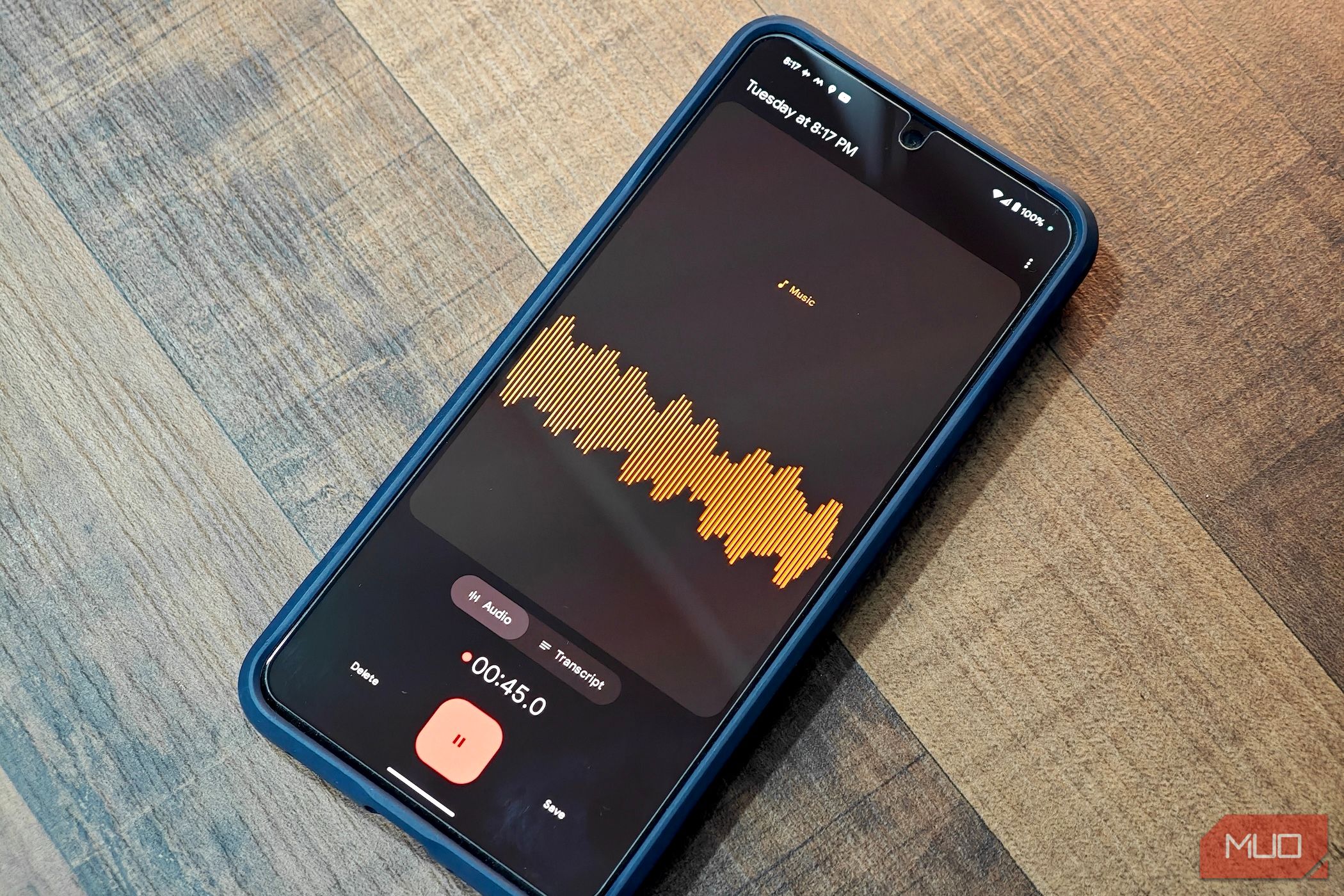 برنامه ضبط کننده پیکسل در Pixel 8 Pro