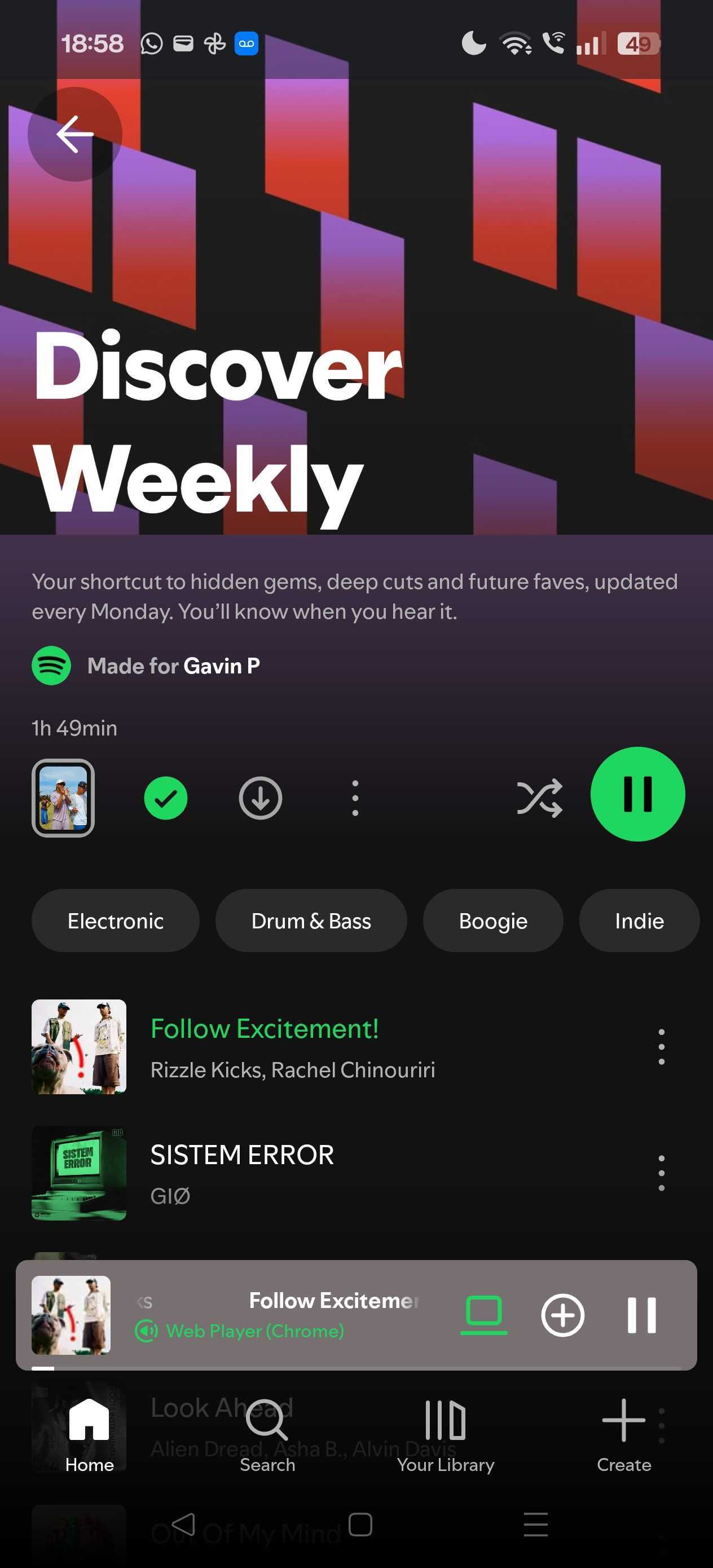 لیست پخش هفتگی Spotify Discover در تلفن های هوشمند