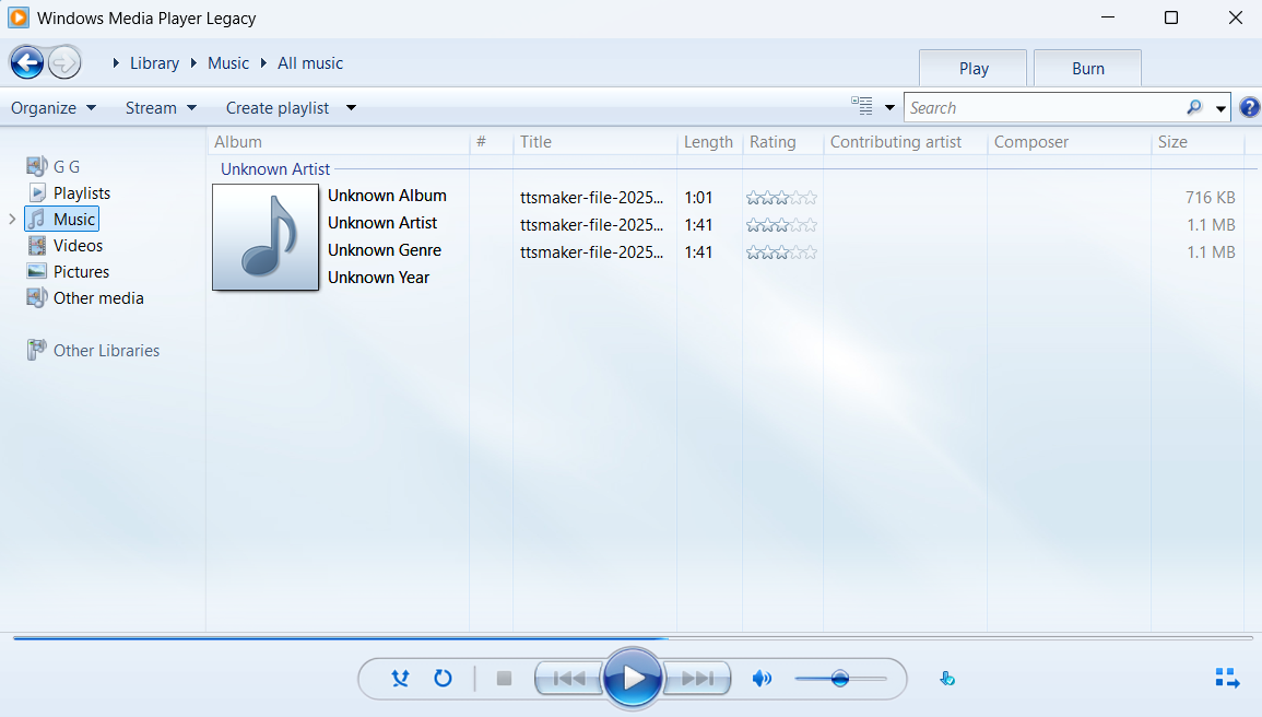 برنامه Legacy Windows Media Player در ویندوز 11