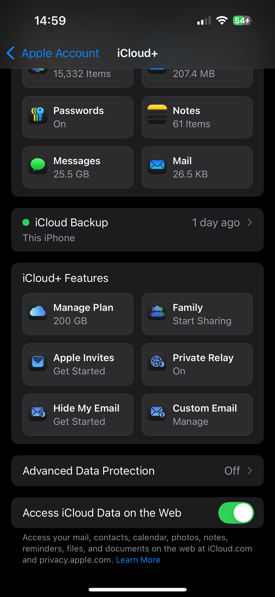 تنظیمات آیفون iCloud به علاوه
