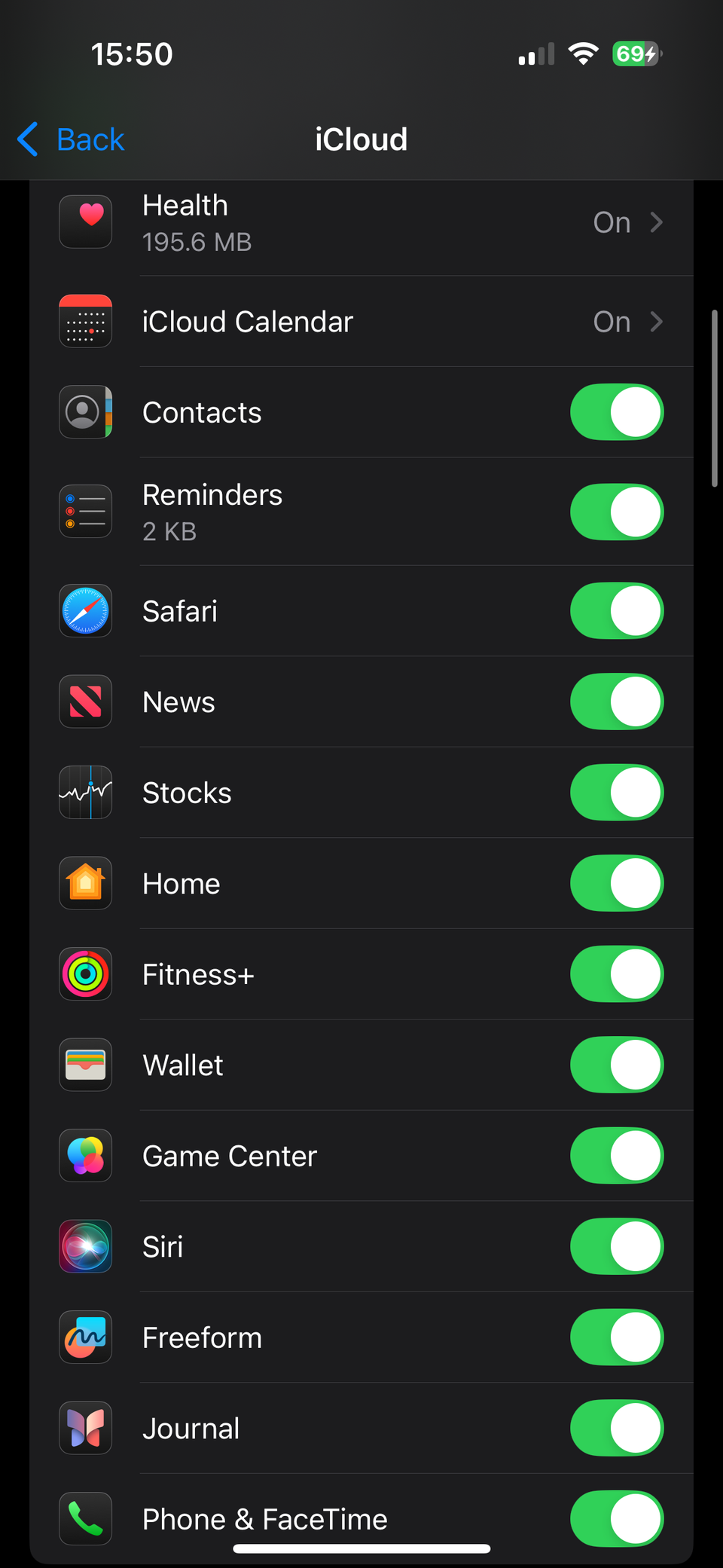 برنامه iPhone iCloud