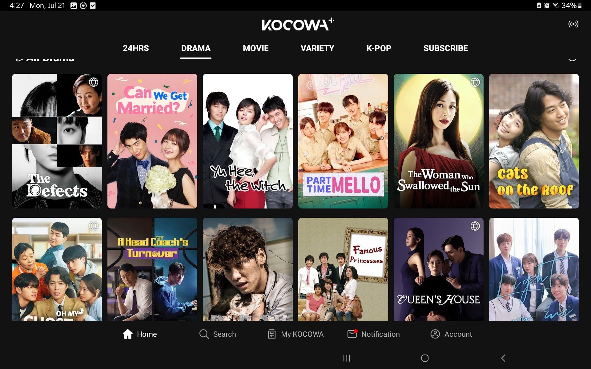 لیستی از درام کره ای در برنامه Kocowa Plus