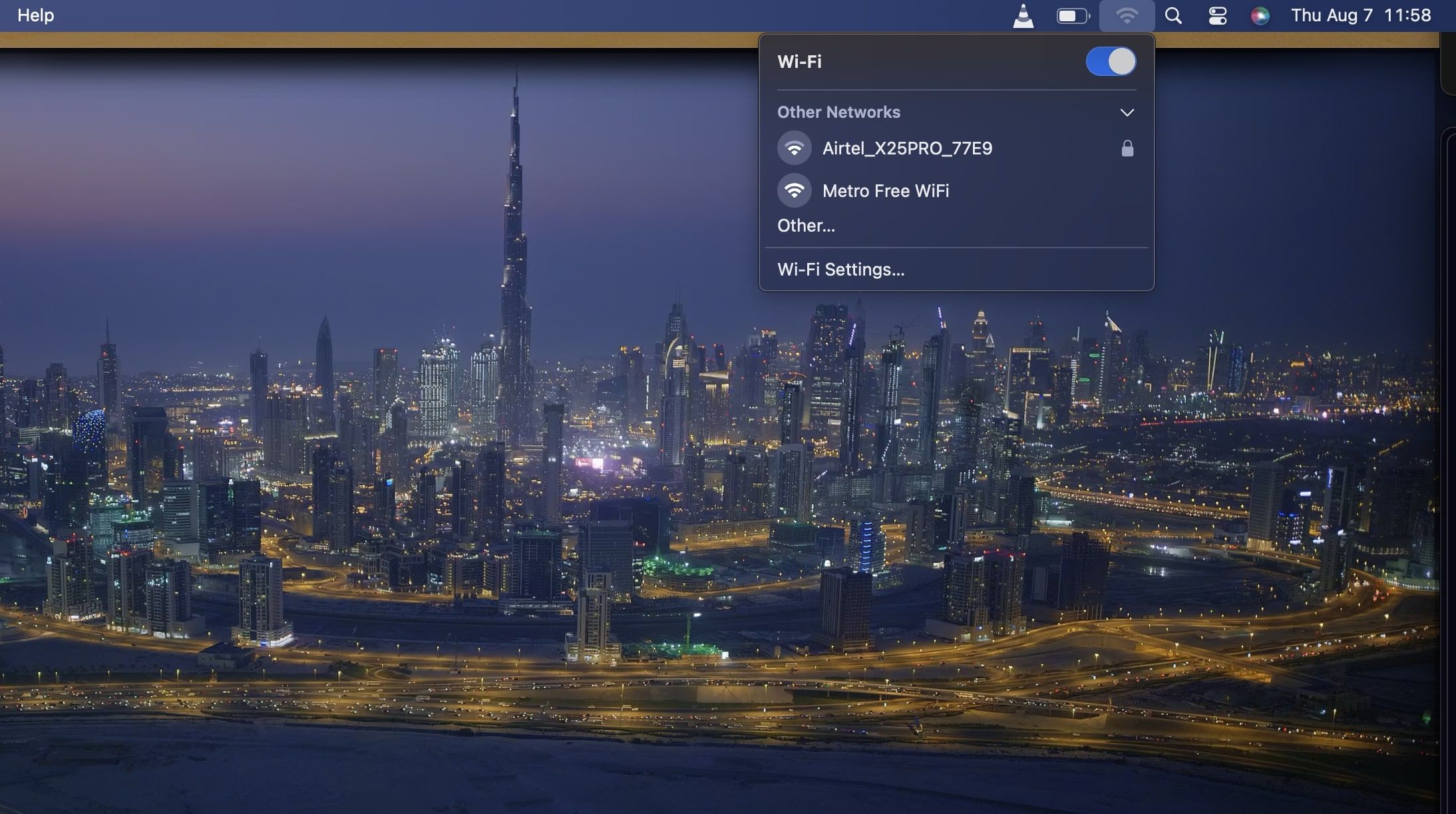شبکه های Wi-Fi موجود در Mac