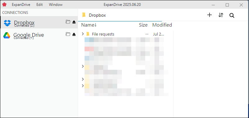 صفحه اصلی Expandrive در ویندوز 11 باز می شود