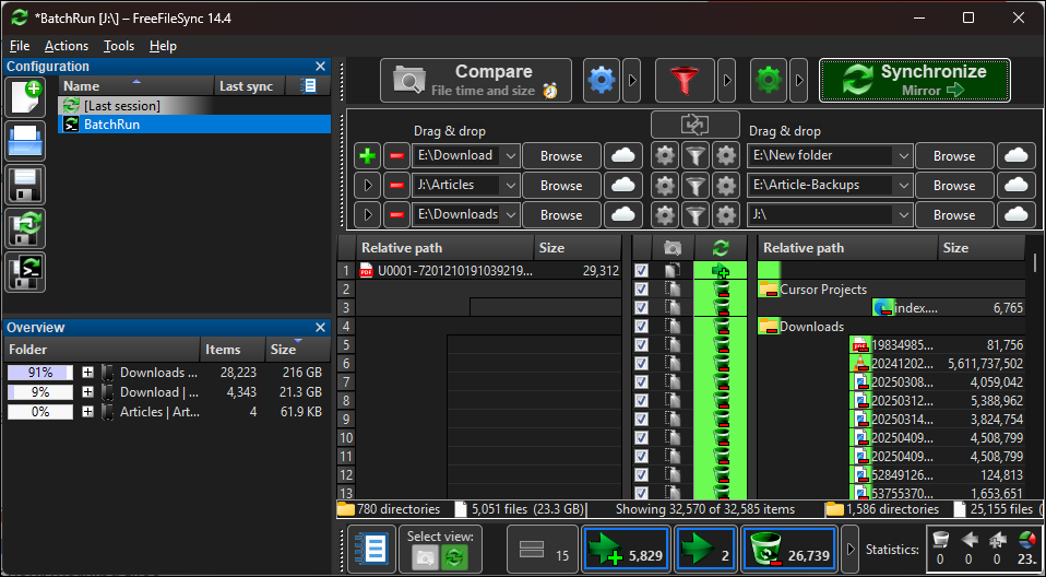 صفحه اصلی Freefilesync One