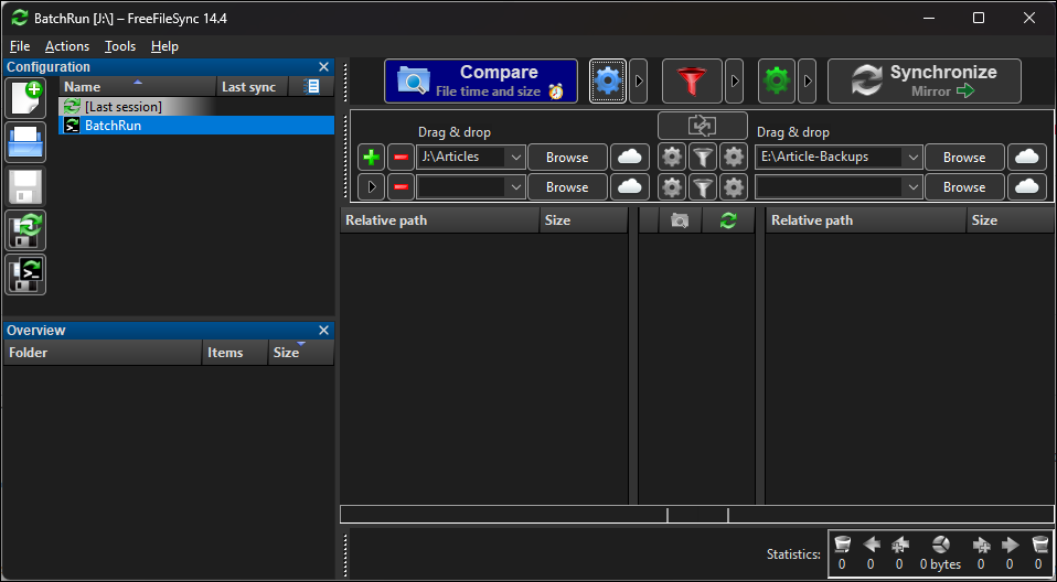 صفحه اصلی Freefilesync