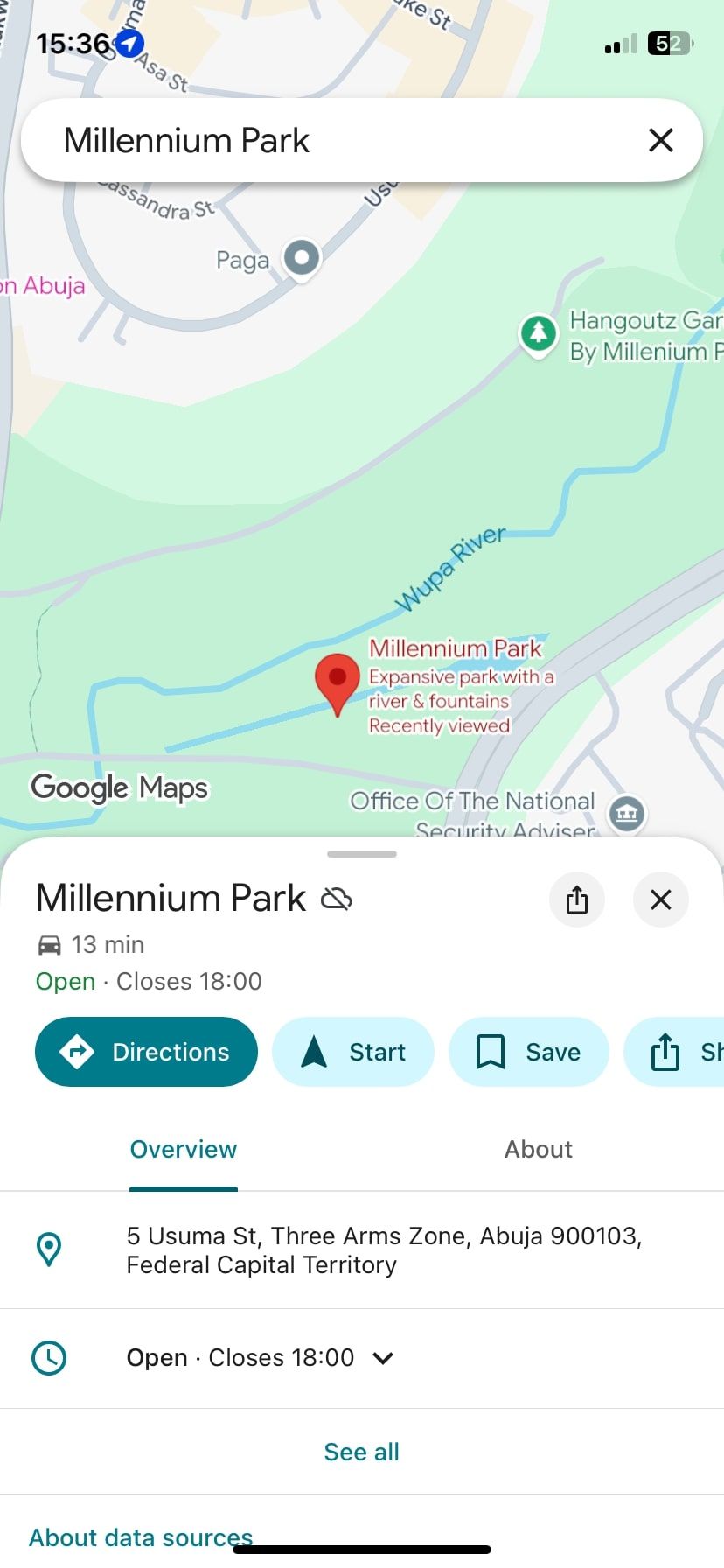 Google Maps Search Offline