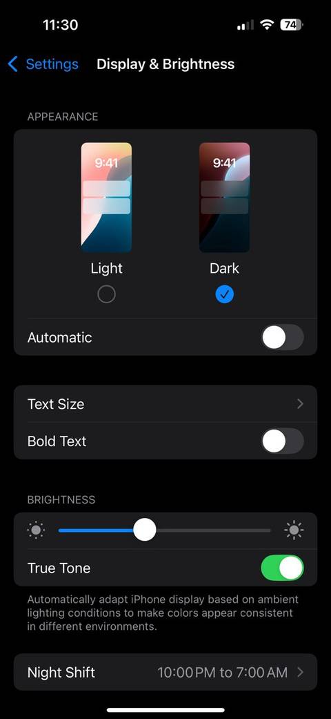 تنظیمات لحن واقعی iOS