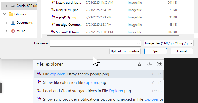 Listray Save Box Toolbar کادر گفتگوی باز