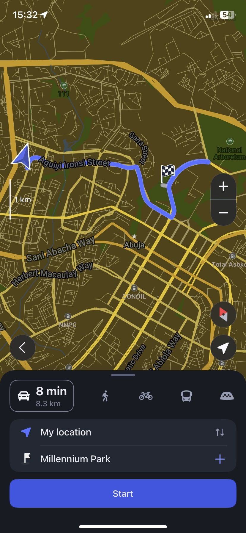 MAPS.ME ناوبری مسیر ماشین