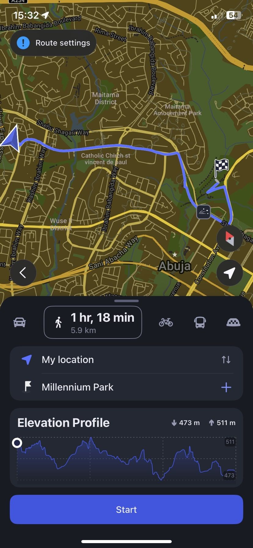 MAP.ME ناوبری راه رفتن