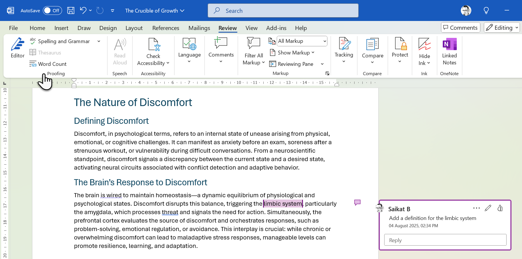 برگه بررسی در Microsoft Word