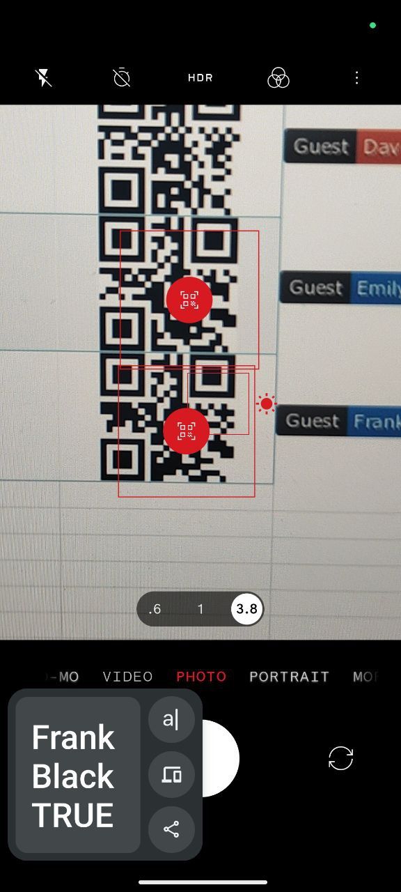 اسکن کد QR تولید شده در اکسل