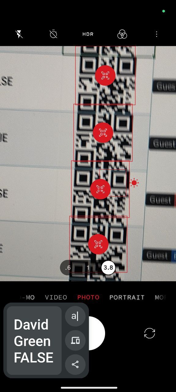 اسکن کد QR تولید شده در اکسل