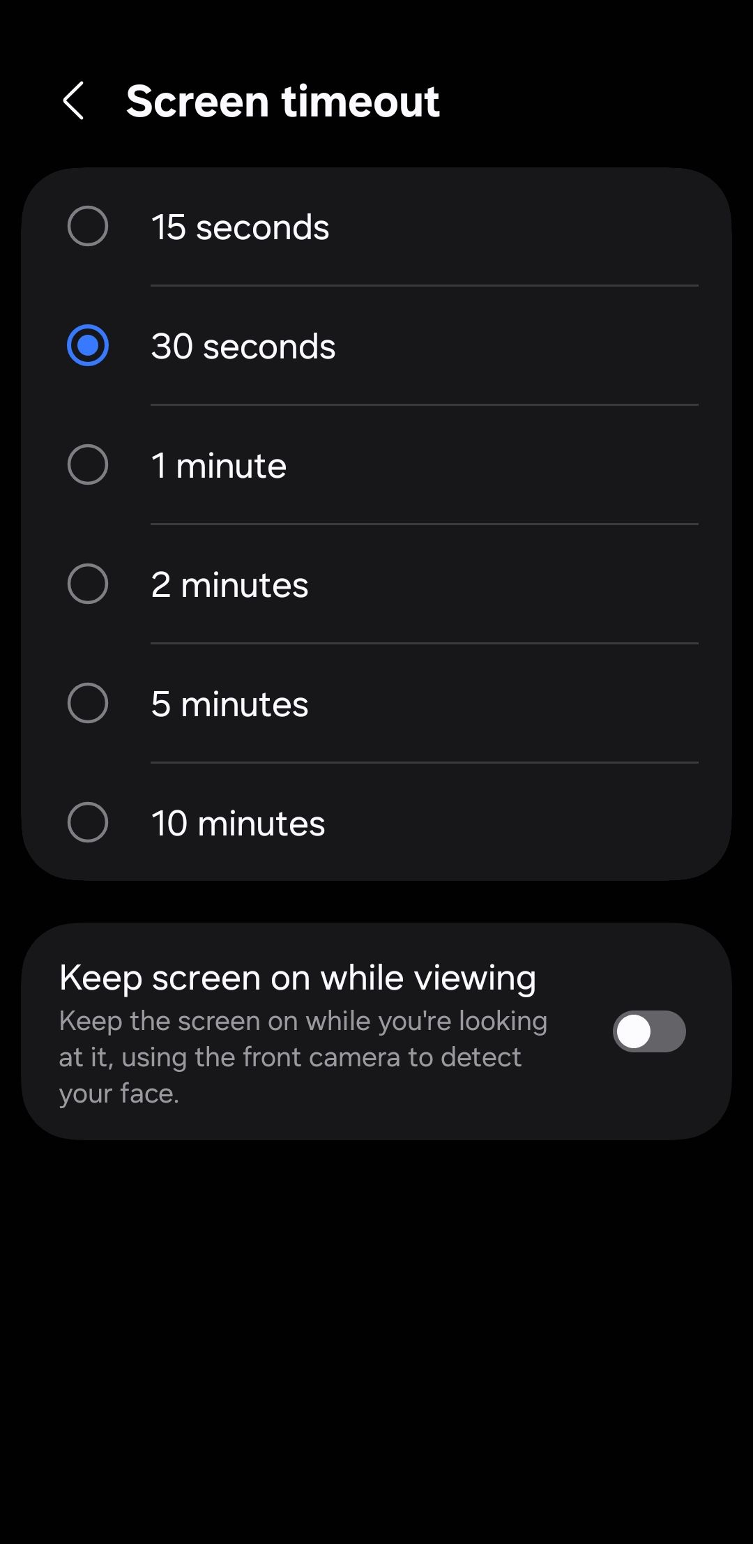 تنظیمات زمان بندی صفحه نمایش در تلفن Android