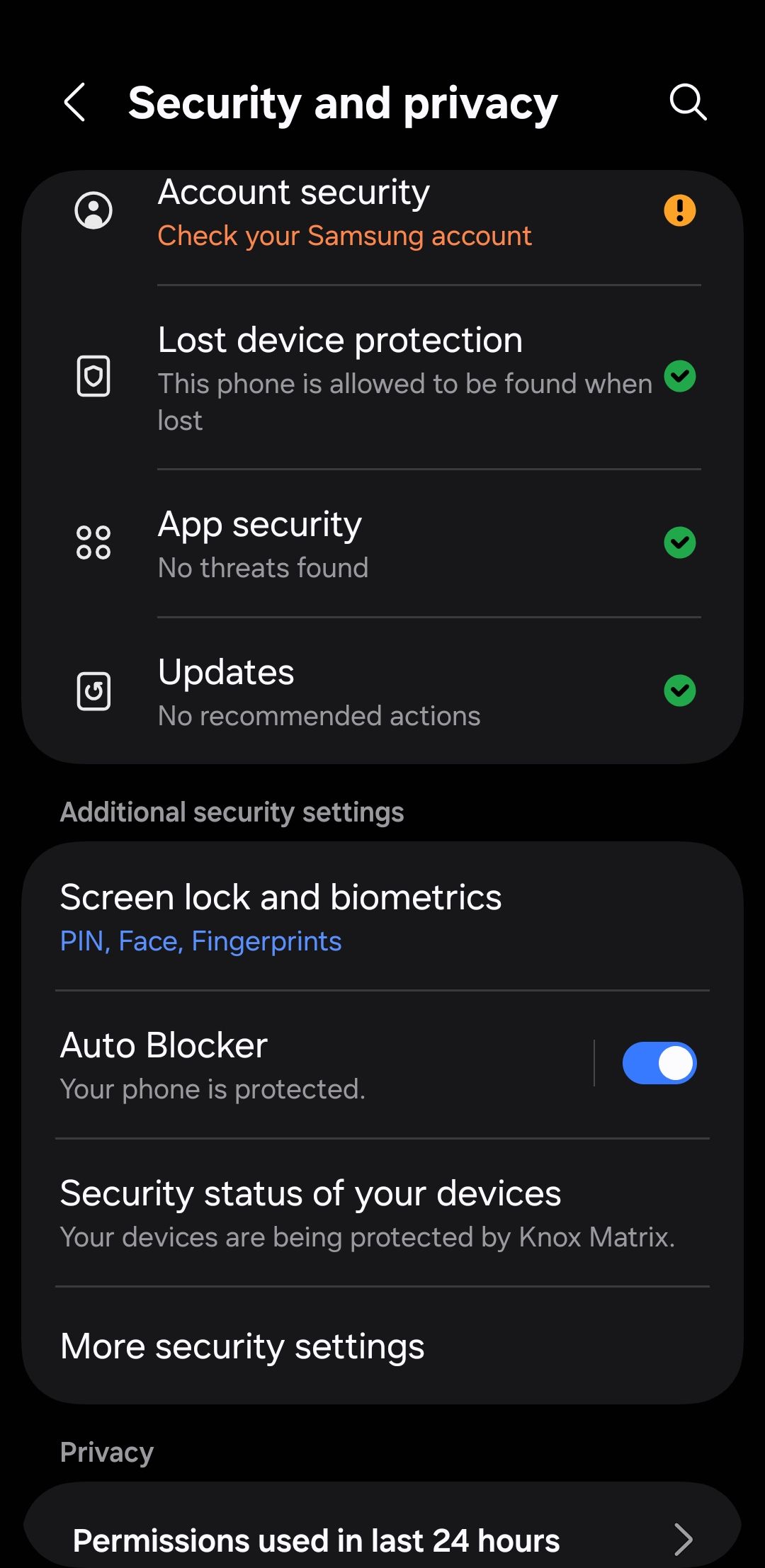 تنظیمات امنیتی و حریم خصوصی در تلفن Android