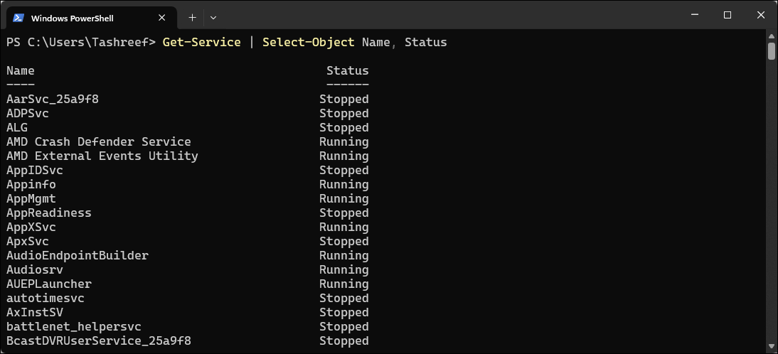 دستور Object را در PowerShell انتخاب کنید