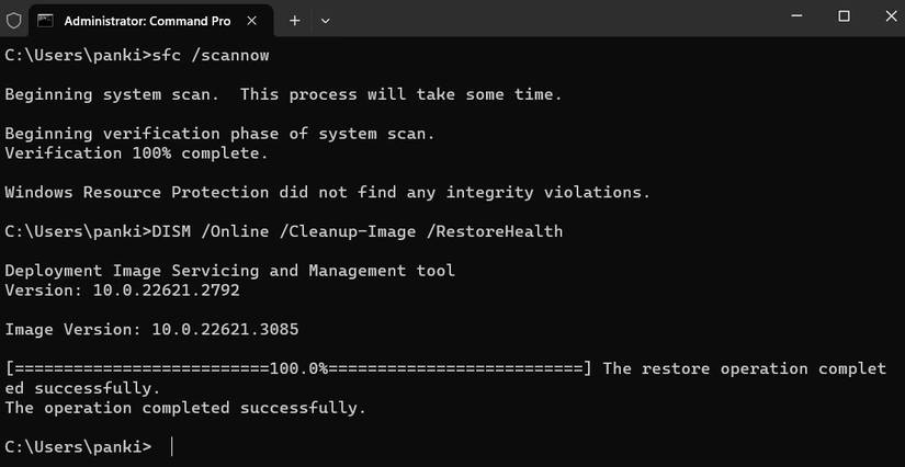 اسکن های SFC و Disc