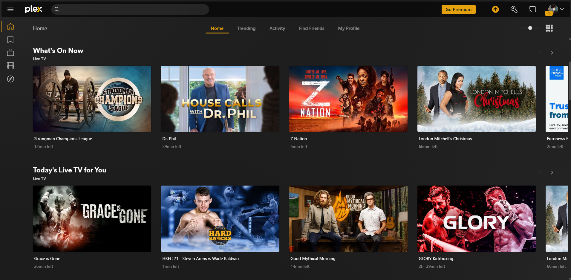 نمایش های پخش شده بر روی-plex