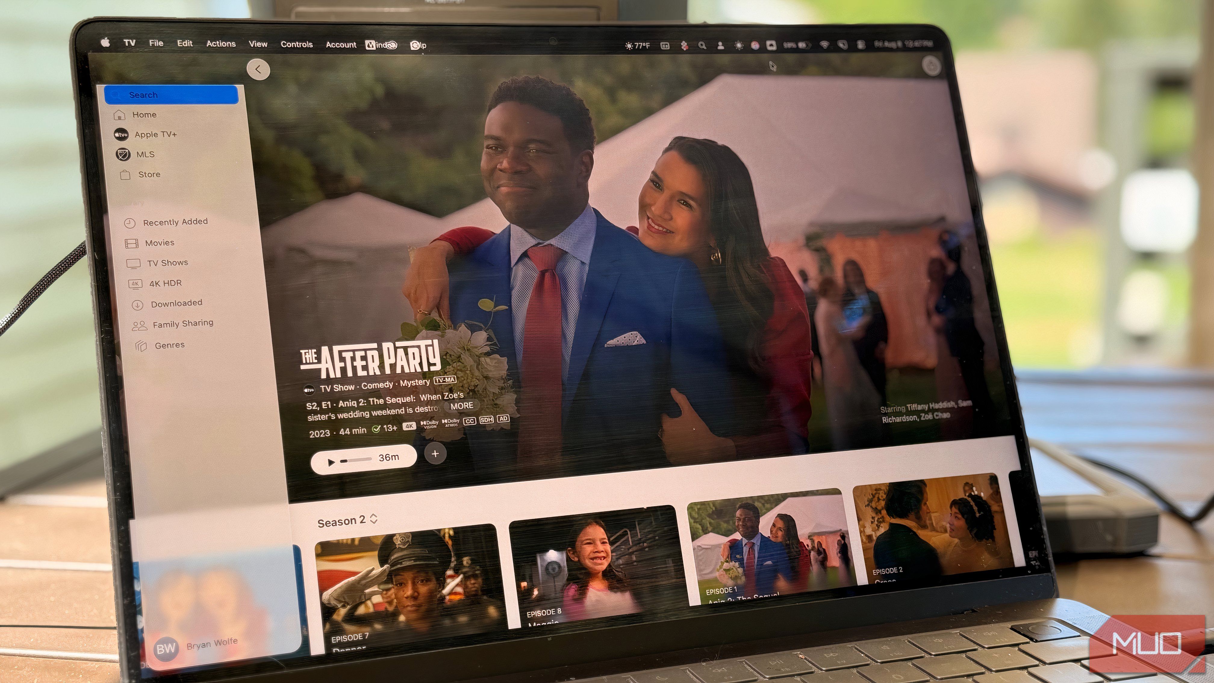 پیش نمایش پس از گذر از Apple TV+ در MAC.