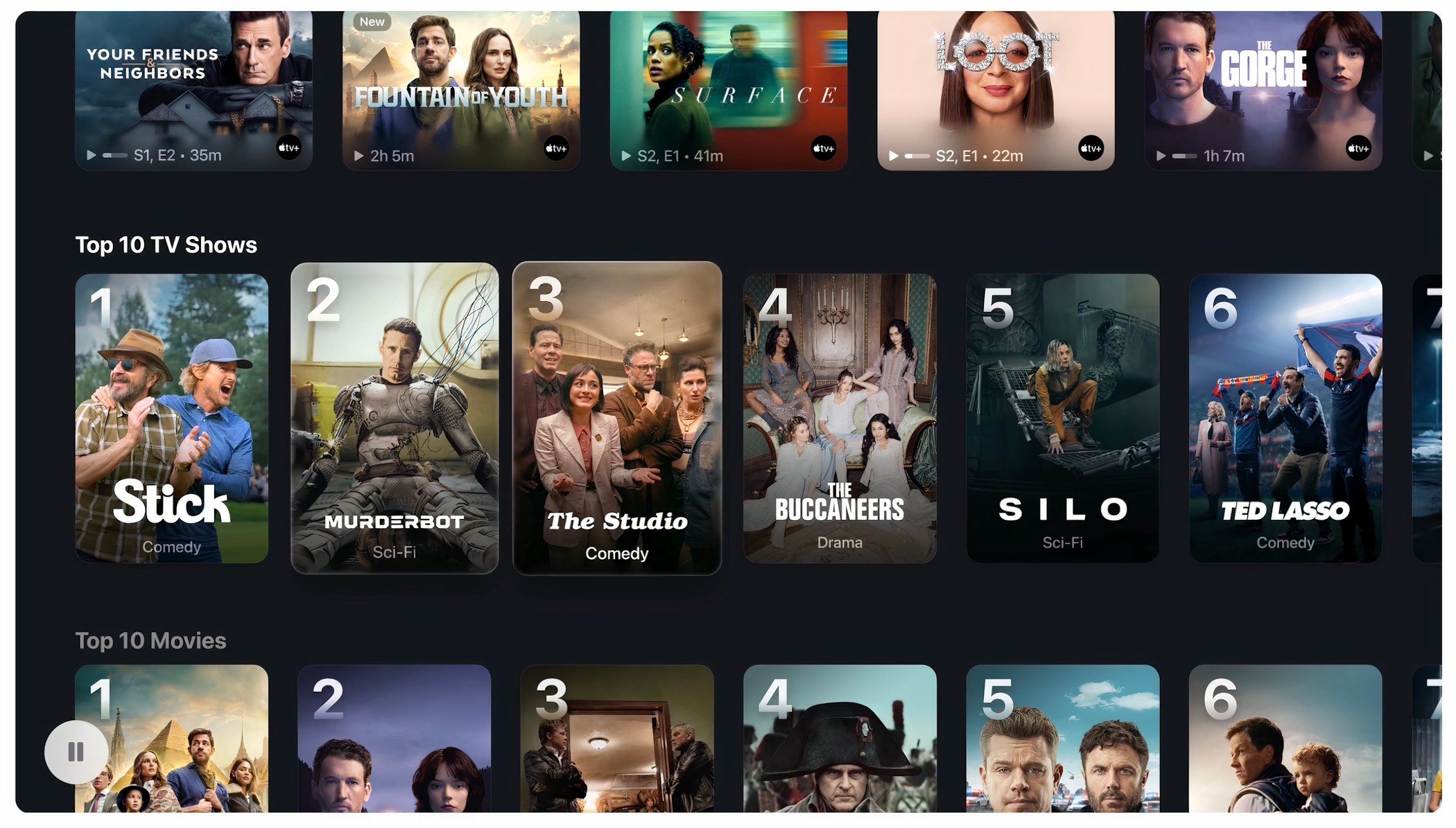 هنر پوستر جدید در Apple TV در TVOS 26