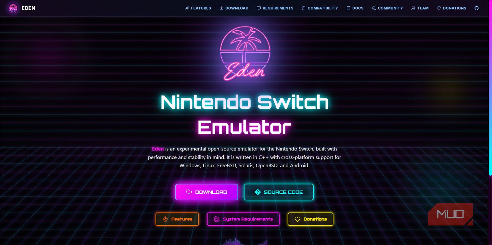 01 وب سایت Eden Emulator
