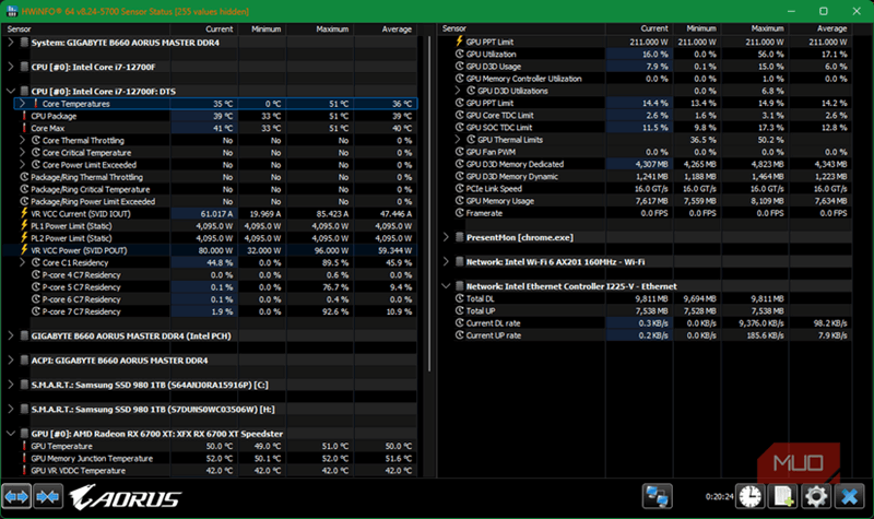 سنسورهای Hwinfo 03