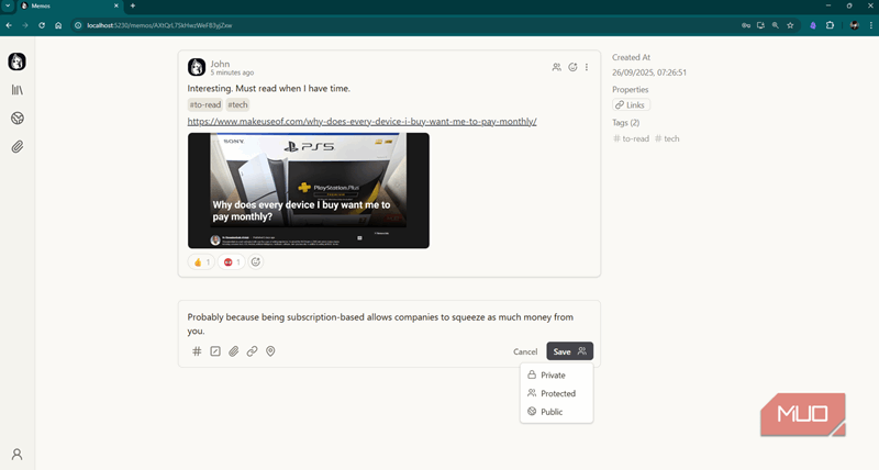 اظهار نظر و واکنش در مورد یادداشت محافظت شده
