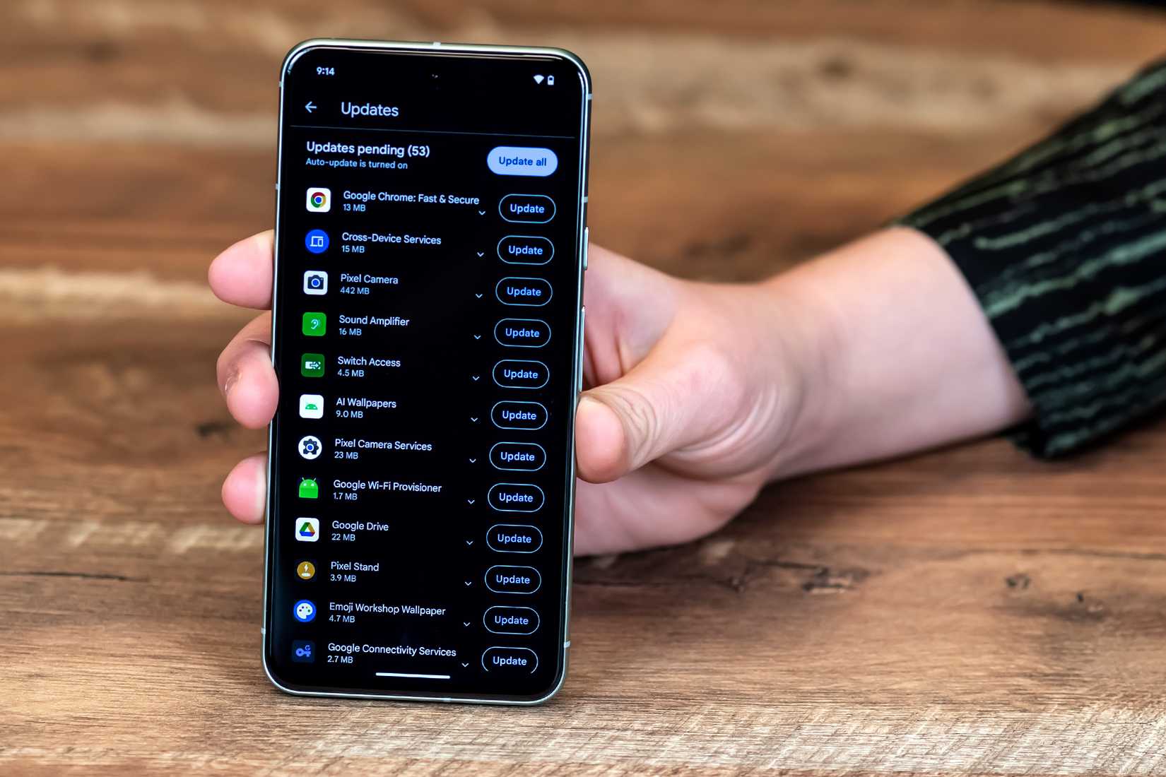 به روزرسانی برنامه ها در Google Pixel 8