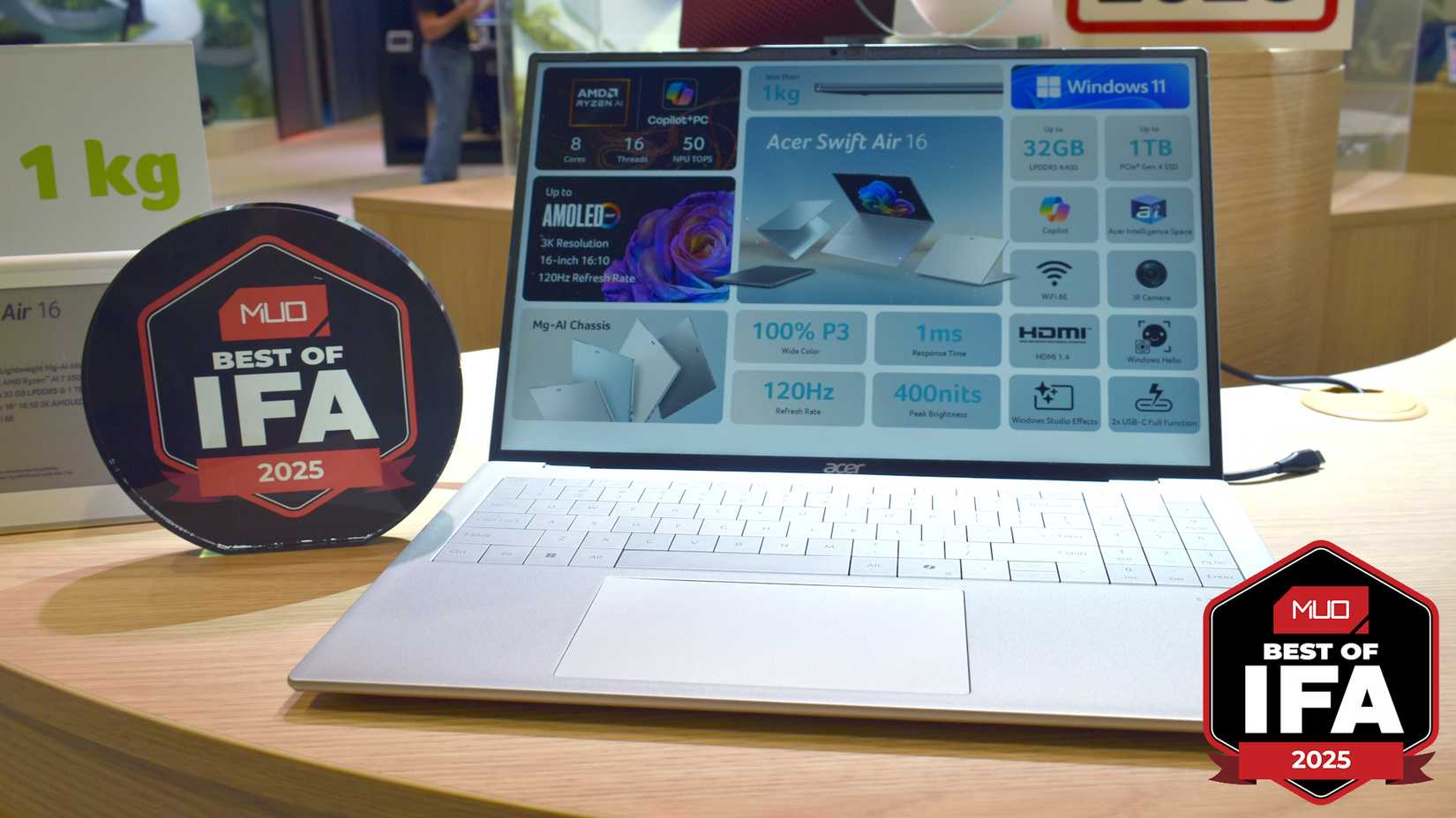 Acer Swift Air 16 لپ تاپ در IFA 2025.