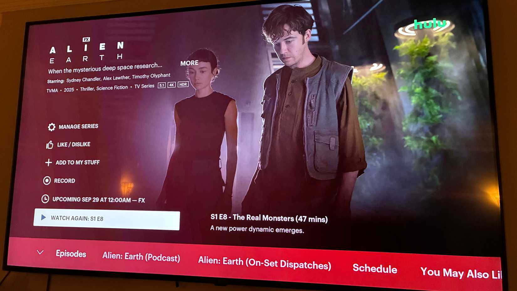 The Alien: Finale Earth on Hulu