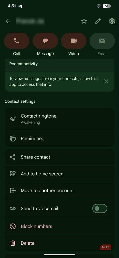 Android 16 صدای اعلان سفارشی برای تنظیمات تماس ویرایش شده