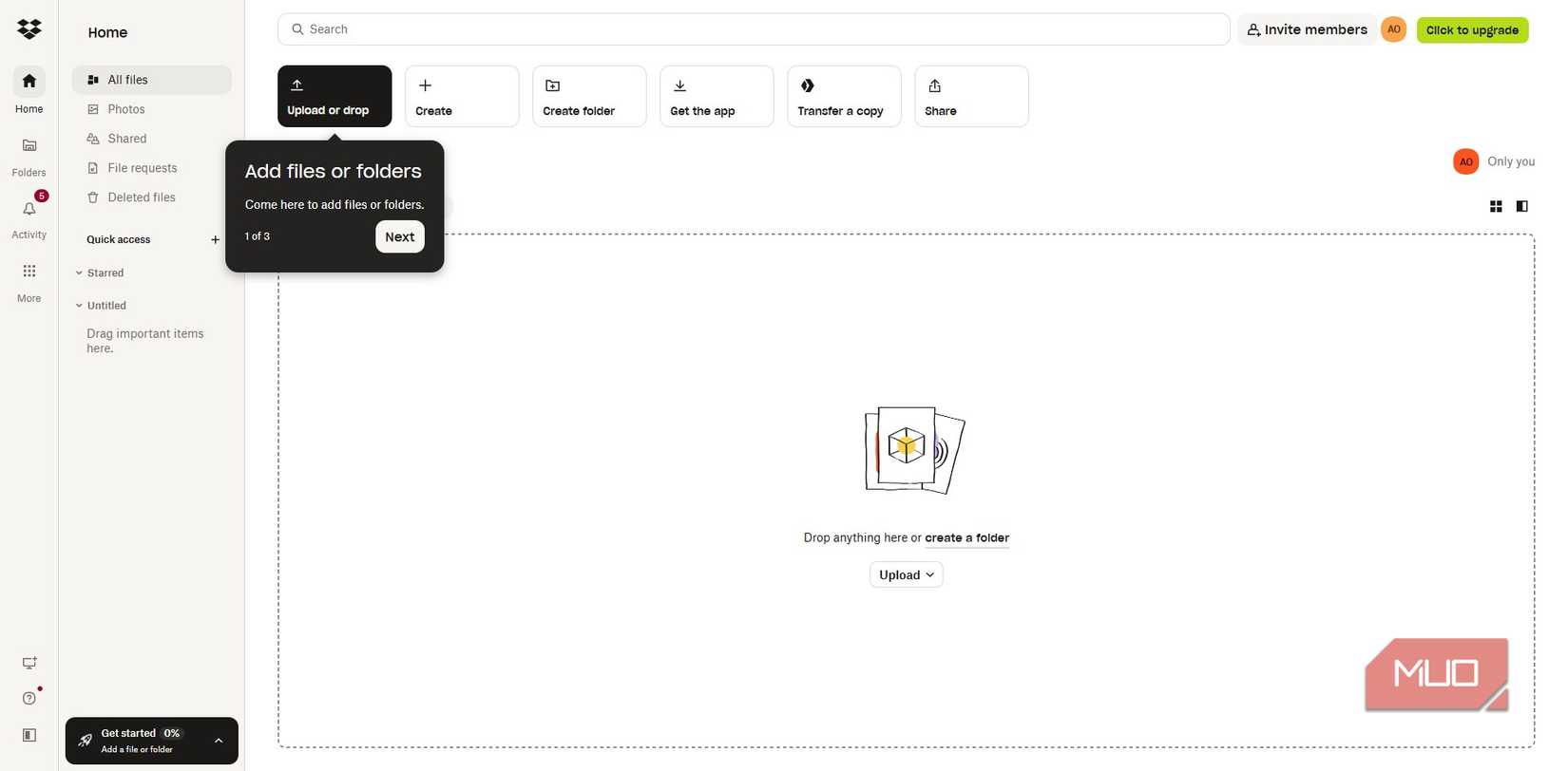 رابط سرویس Dropbox