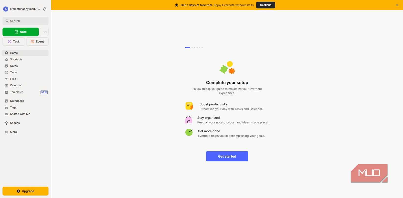 Evernote Limited Plan رایگان برای ذخیره سازی ابر