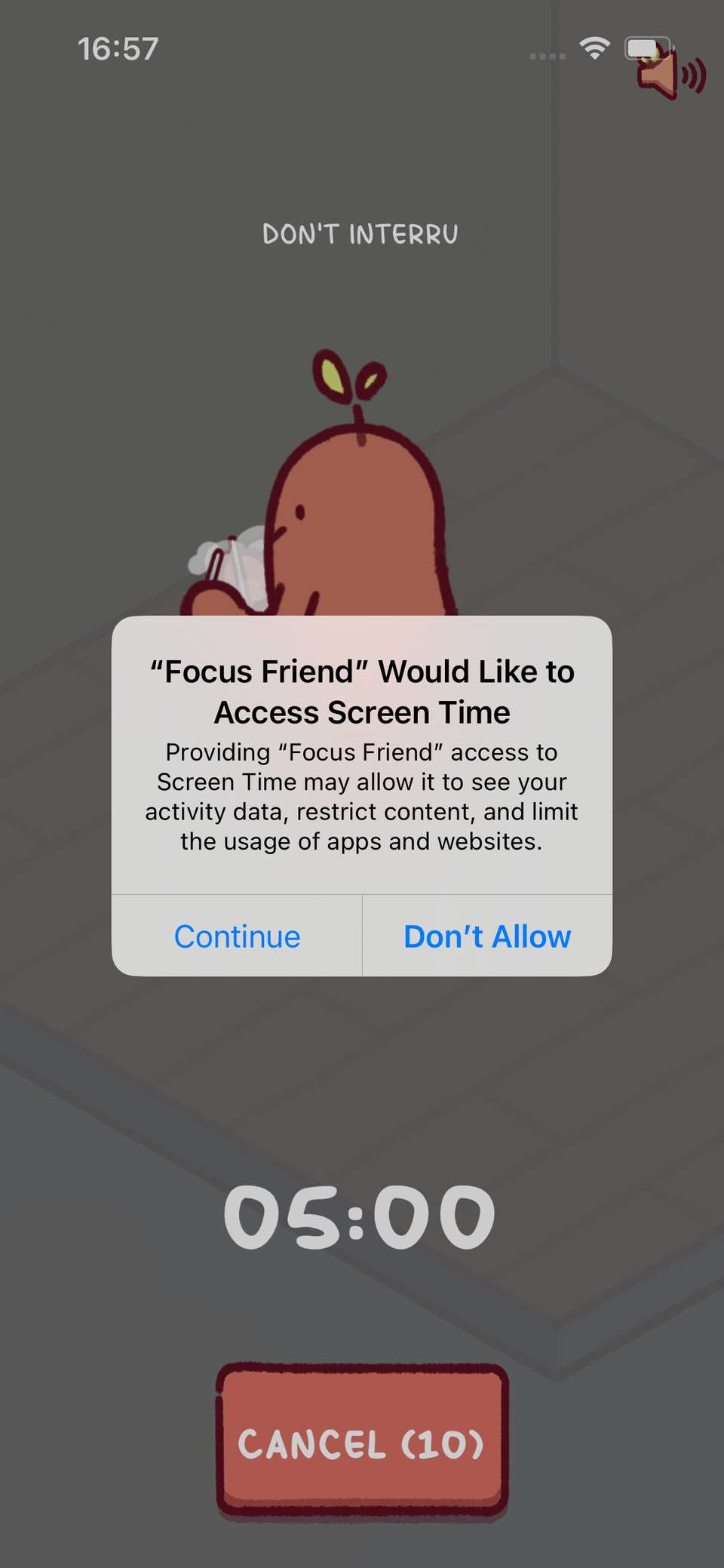 برنامه Focus Friend را با بنر زمان صفحه نمایش آیفون متمرکز کنید.