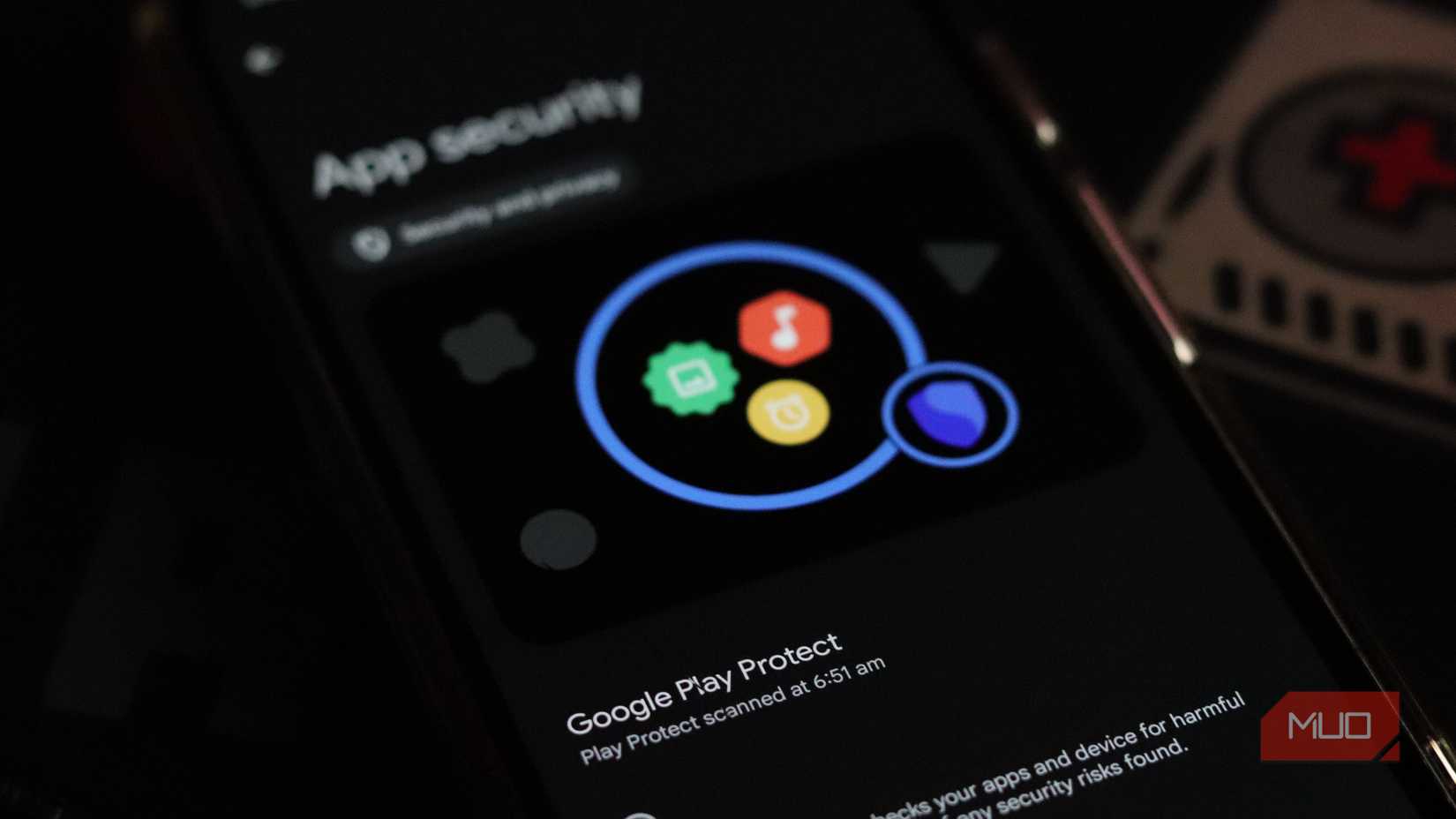 منوی تنظیم Google Play Protect.