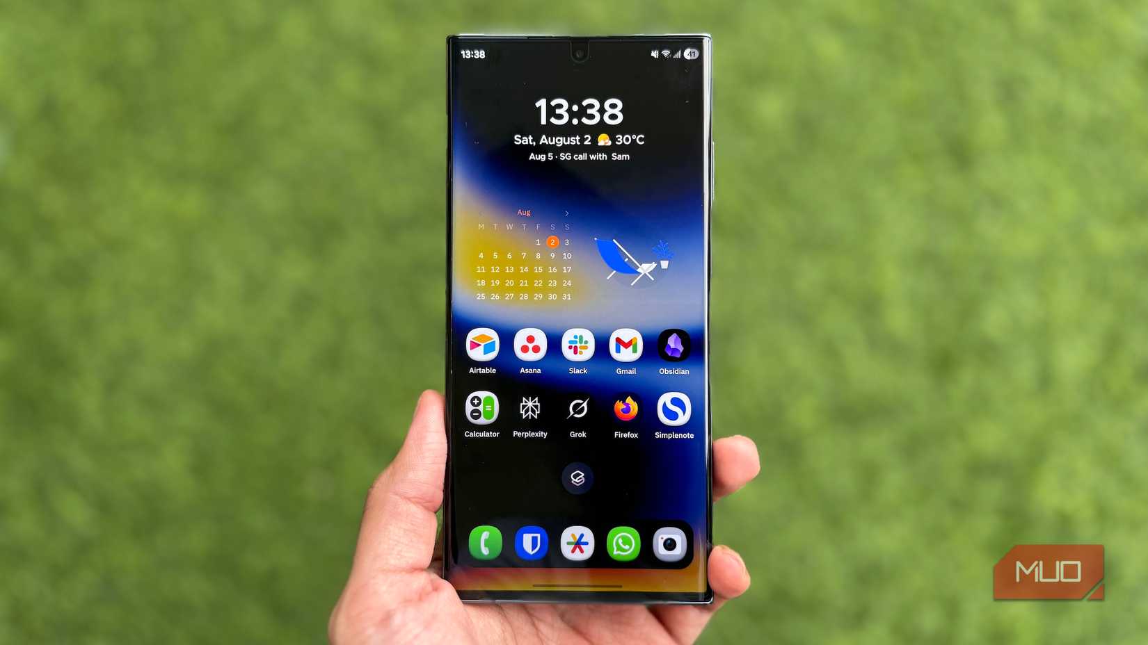 صفحه اصلی Launcher Smart در تلفن کهکشان.