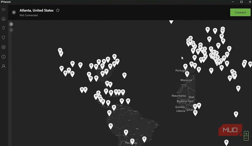 مکان سرور Ipvanish VPN در سراسر جهان