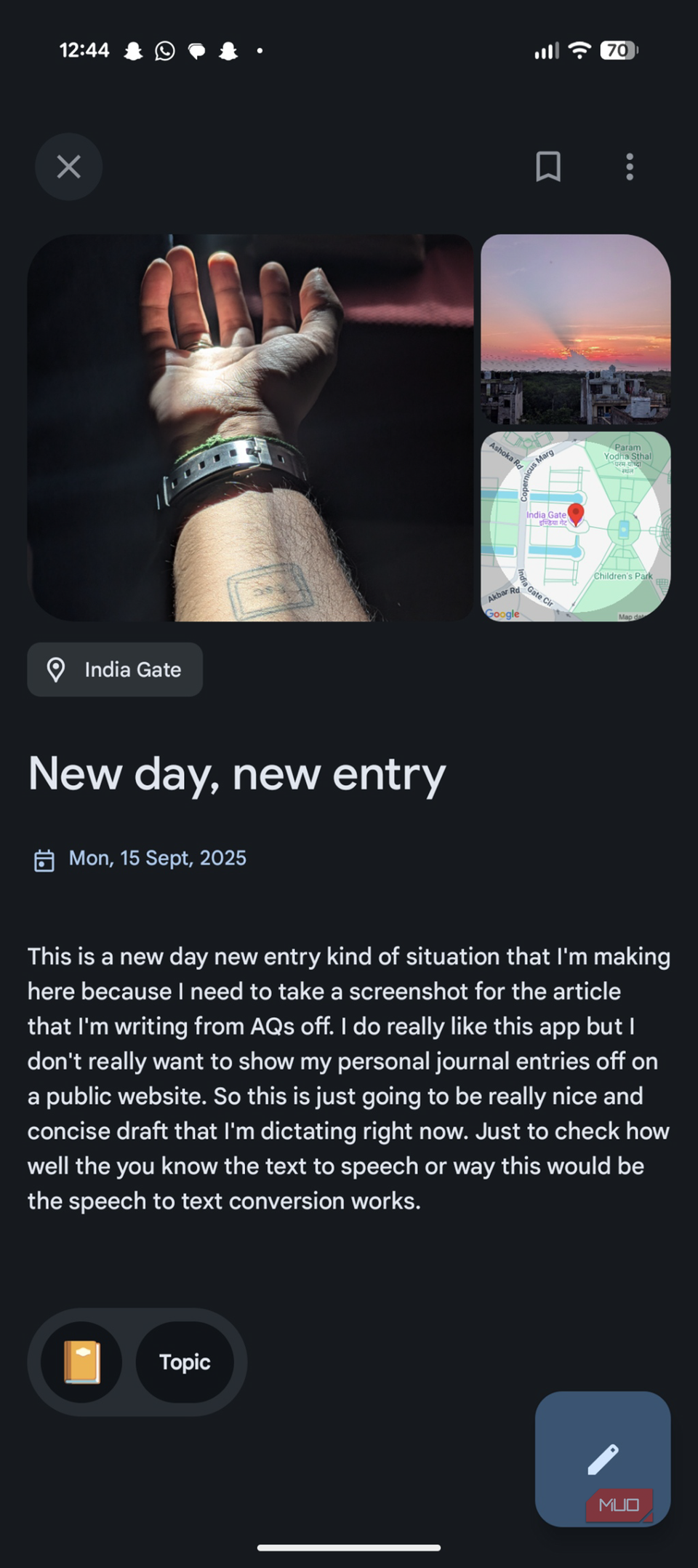 ورود مجله در برنامه Google Journal.