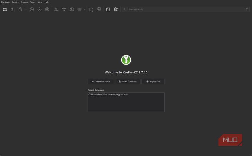 مدیر رمز عبور KeepAssxc
