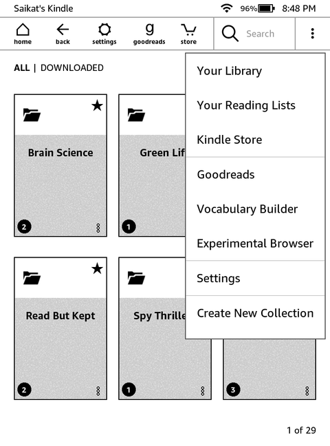 مجموعه های Kindle