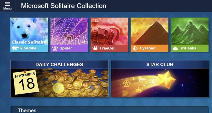 مجموعه Solitaire Microsoft در بینگ