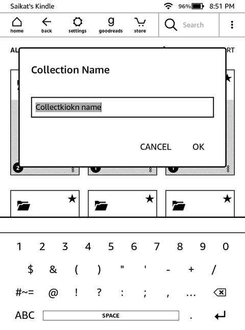 نامگذاری پوشه های مجموعه Kindle