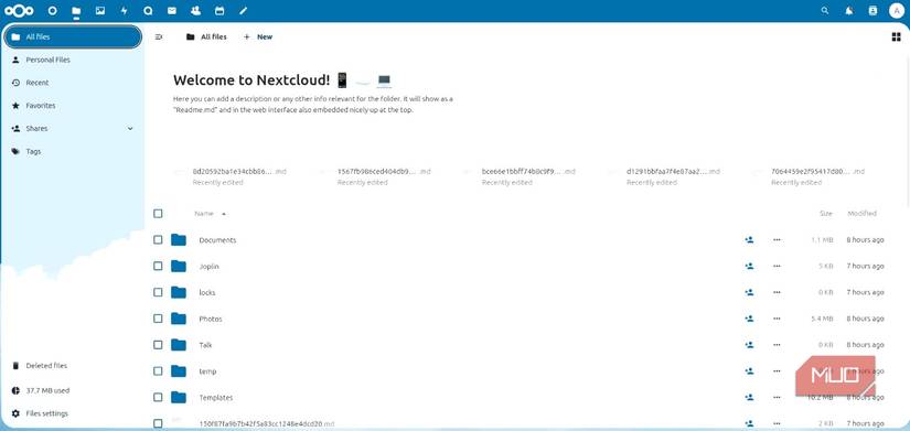رابط خانه NextCloud