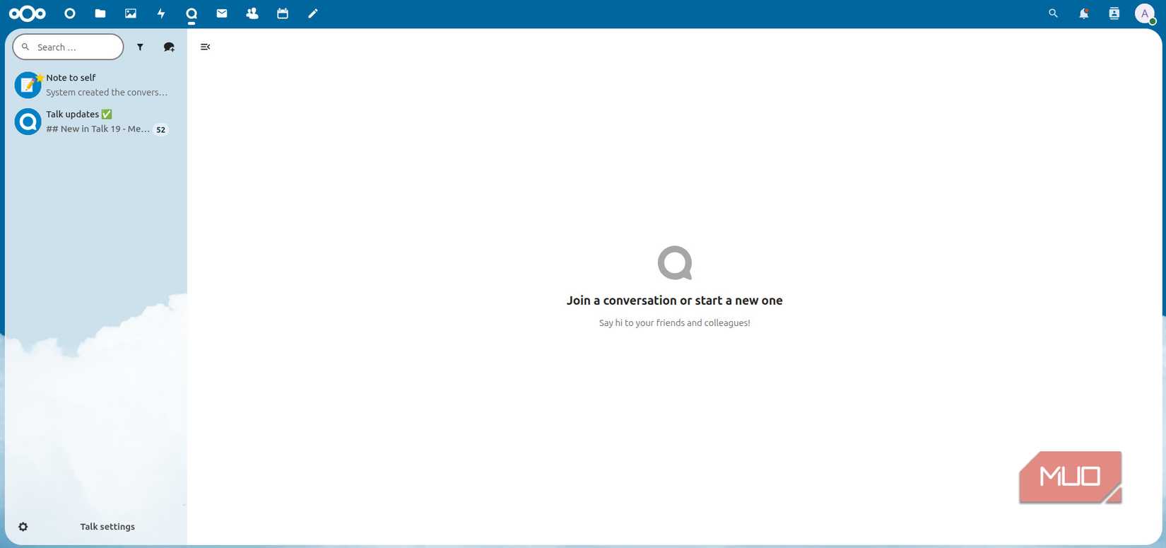 ویژگی گفتگوی NextCloud