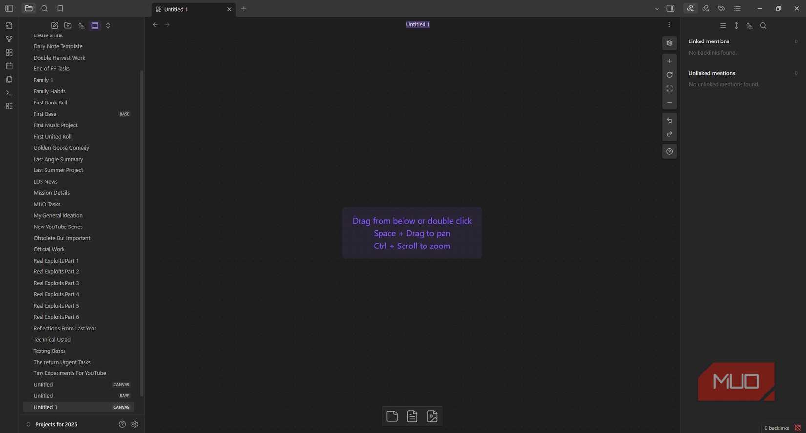 رابط بوم جدید Obsidian