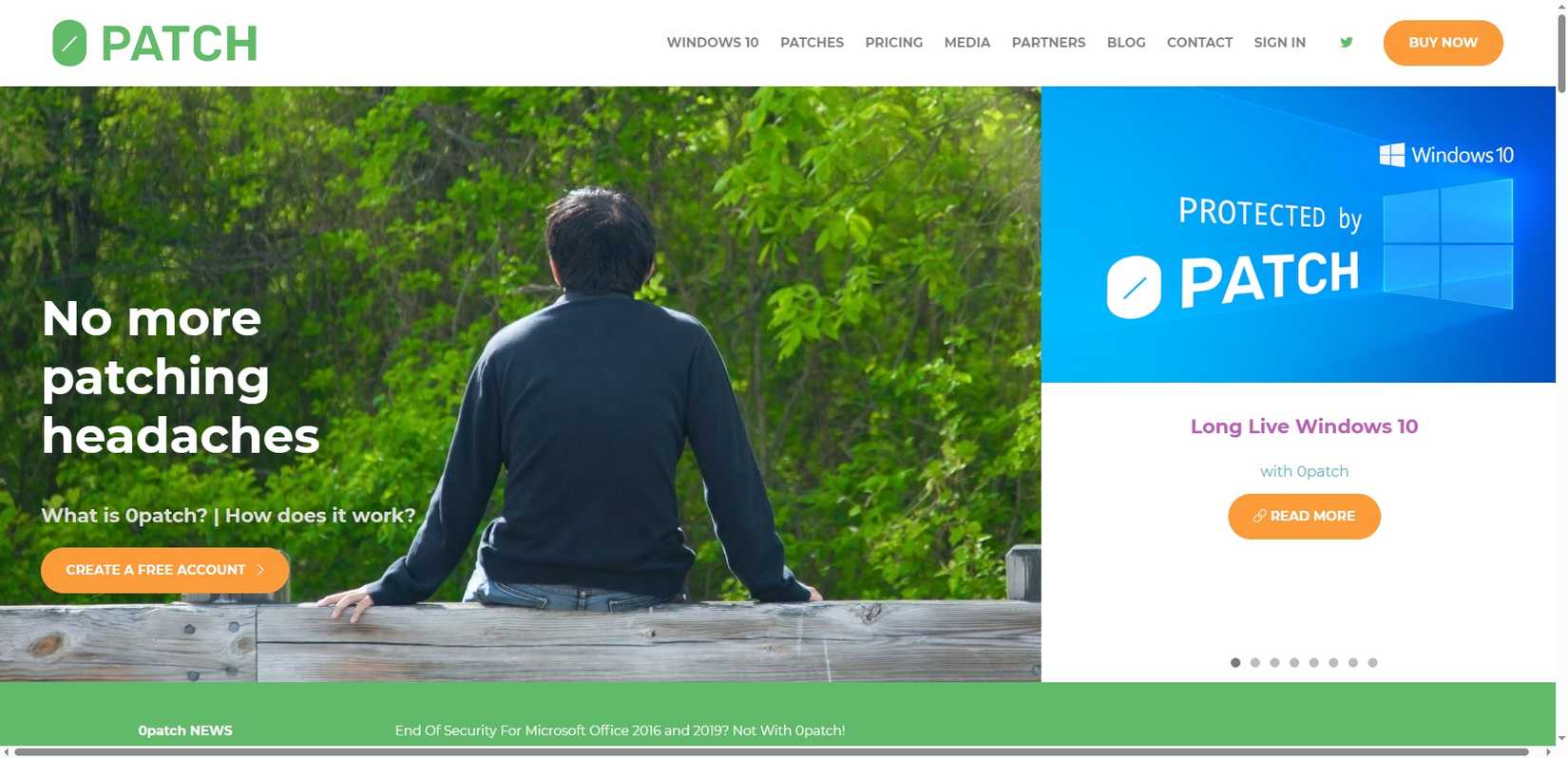 صفحه اصلی Optatch Windows 10 Patch Tool.