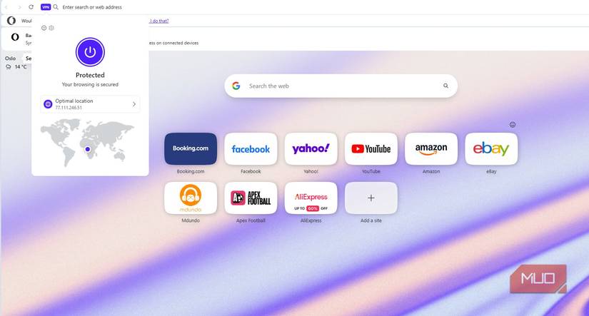 مرورگر اپرا VPN